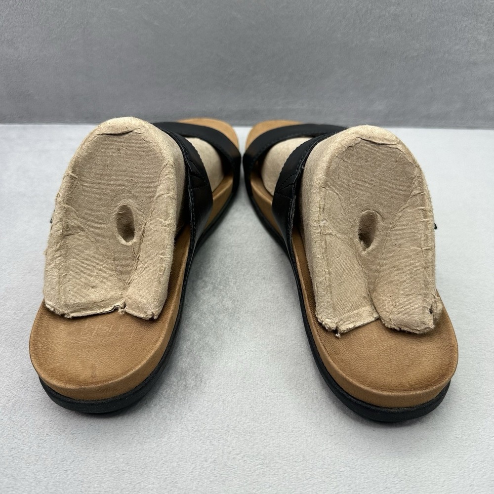 Womens 8.5-9 / EU 39 Dansko Justine Slide Sandals Black Calf Leather Buckle - Picture 4 of 8